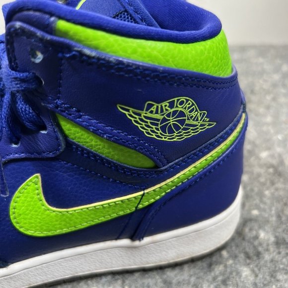 Nike Air Jordan 1 Retro High PS Kids Concord Electric Green Blue 705300-407 4.5Y - Picture 15 of 16